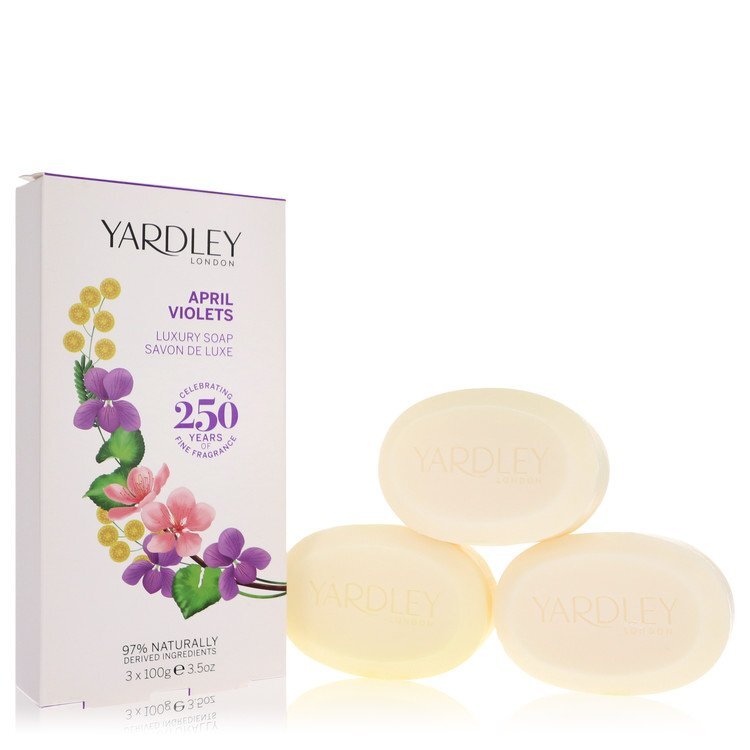 April Violets 3 x 3.5 oz Soap By Yardley London - Size: 104 ml 3 x 3.5 oz Soap