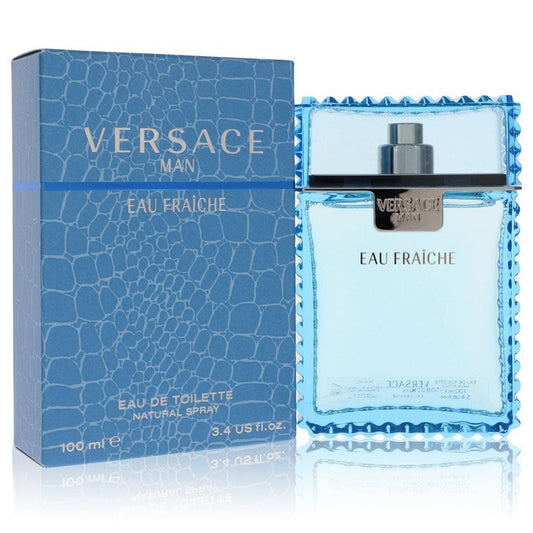 Versace Man Eau Fraiche Eau De Toilette Spray (Blue) By Versace - Size: 100 ml Eau Fraiche Eau De Toilette Spray