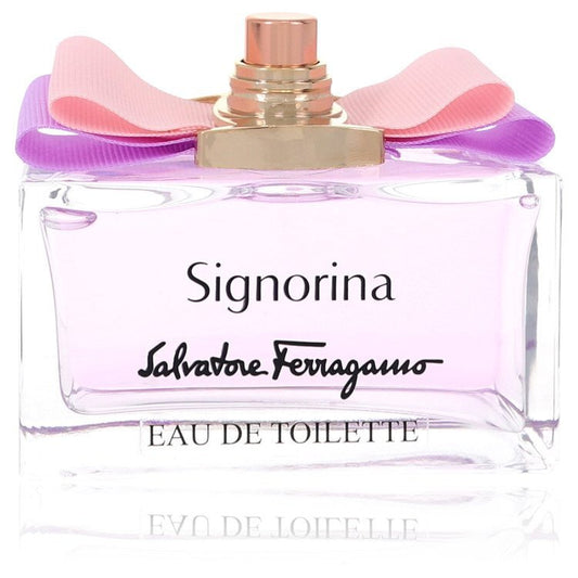 Signorina Eau De Toilette Spray (Tester) By Salvatore Ferragamo - Size: 100 ml Eau De Toilette Spray