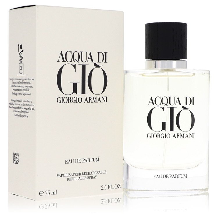 Acqua Di Gio Eau De Parfum Refillable Spray By Giorgio Armani - Size: 75 ml Eau De Parfum Refillable Spray